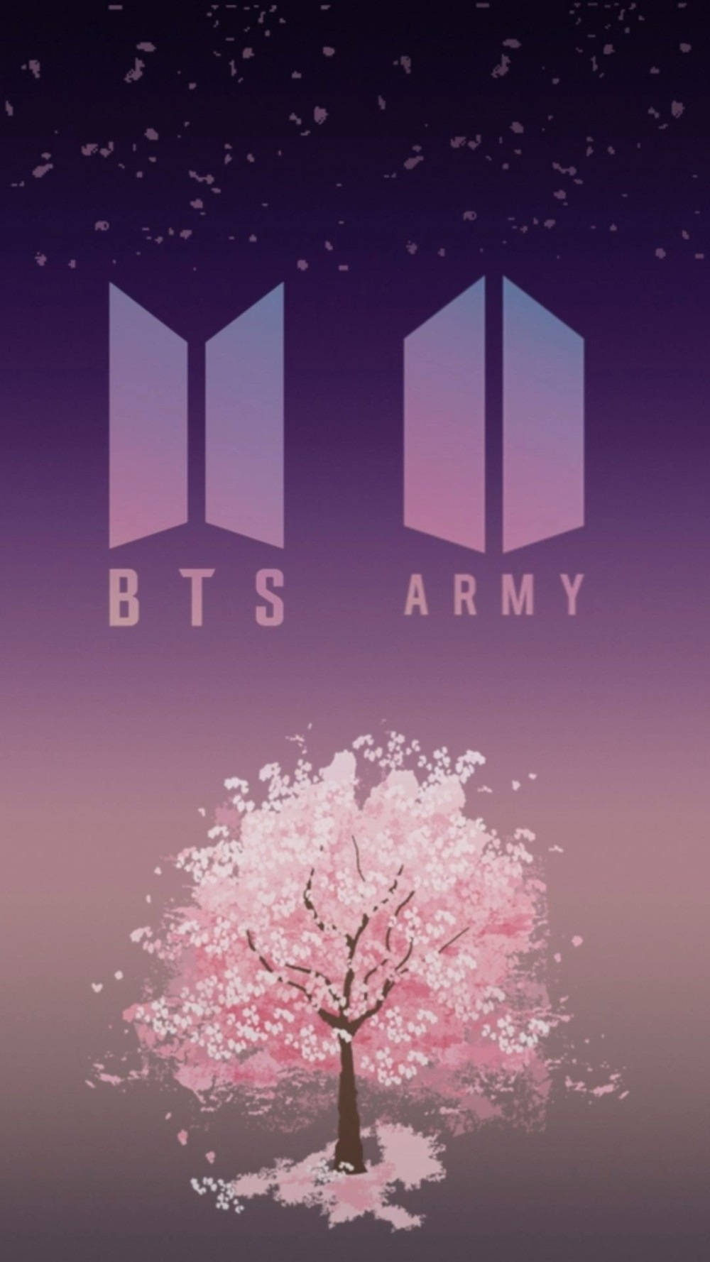 BTS ARMY 로고 퍼플 감성 배경화면