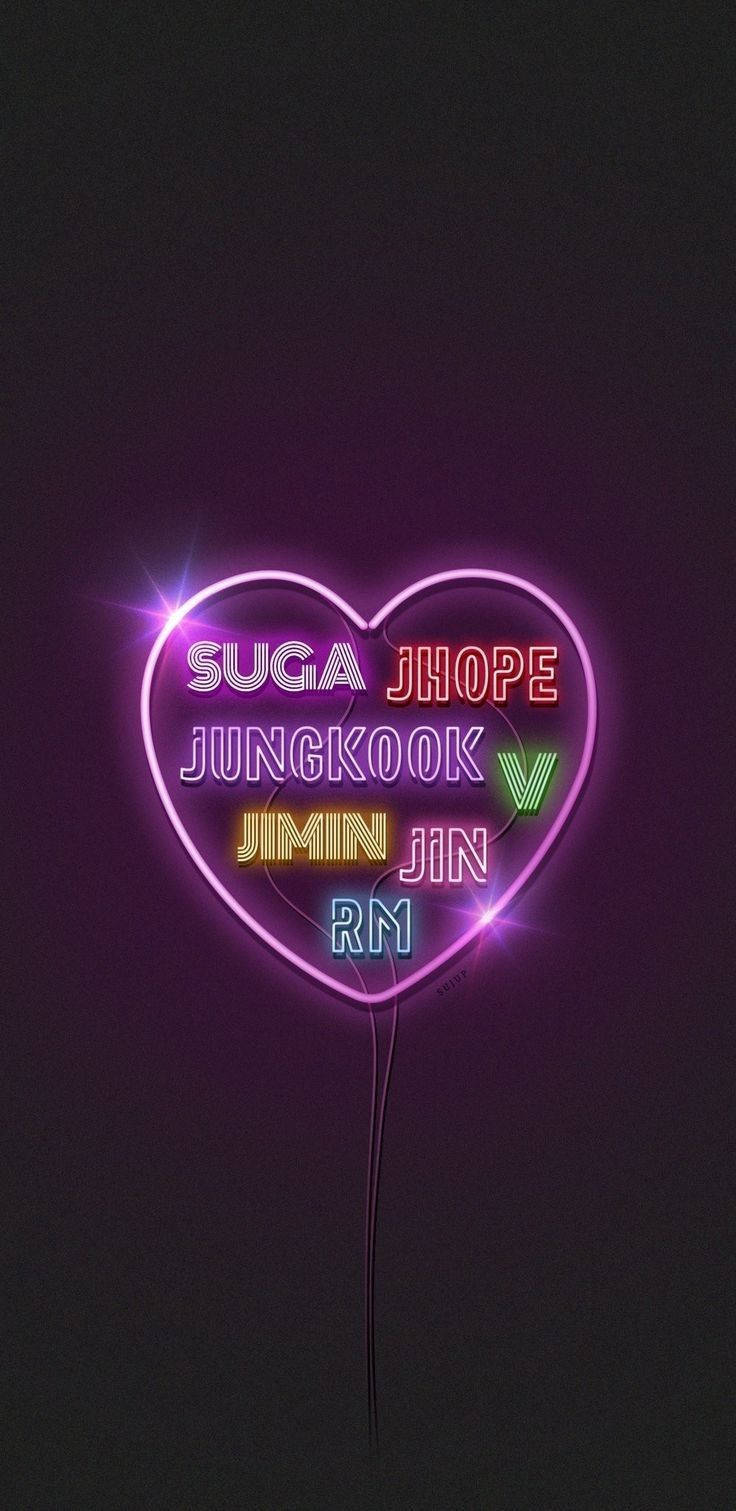 BTS 감성 네온 아트 배경화면