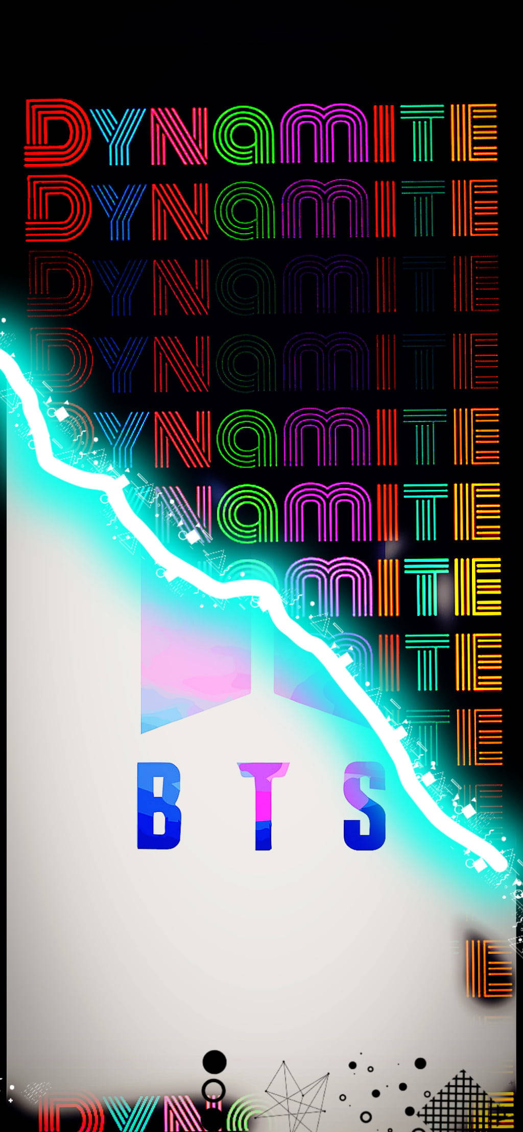 멋진 BTS Dynamite 전환 효과 배경화면