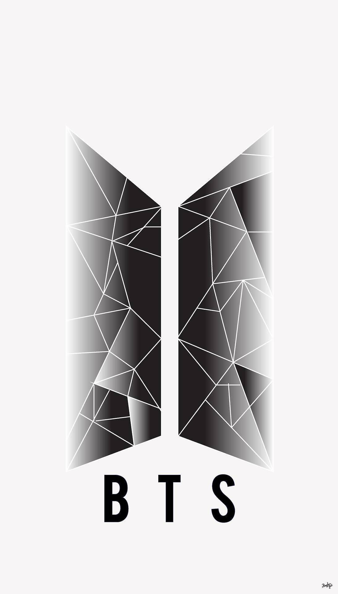 추상적인 BTS 로고 배경화면