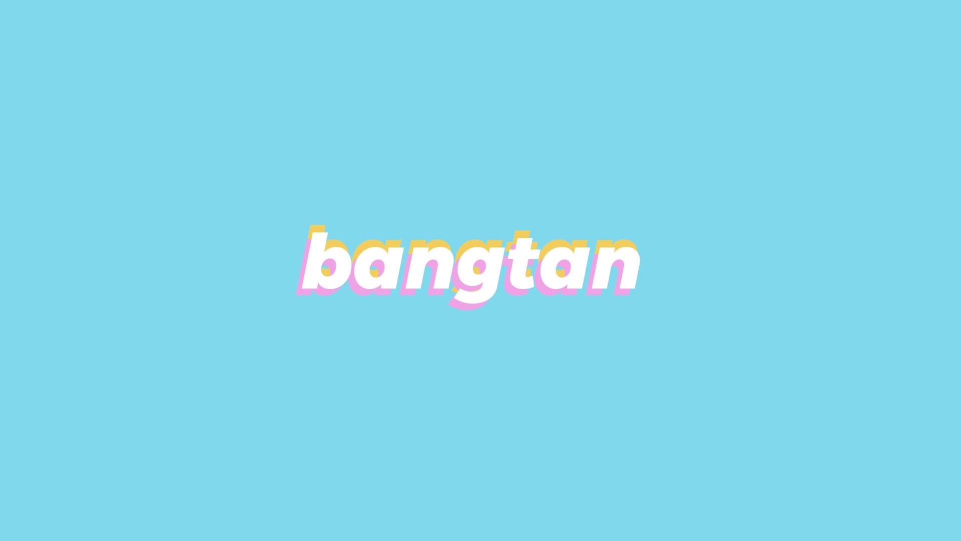 BTS 방탄 블루 노트북 배경화면