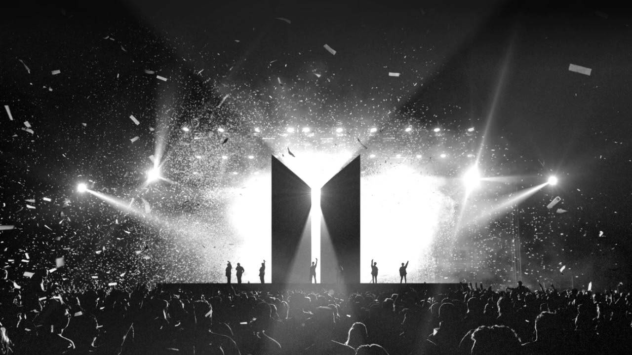 BTS 콘서트 실루엣 로고 배경화면
