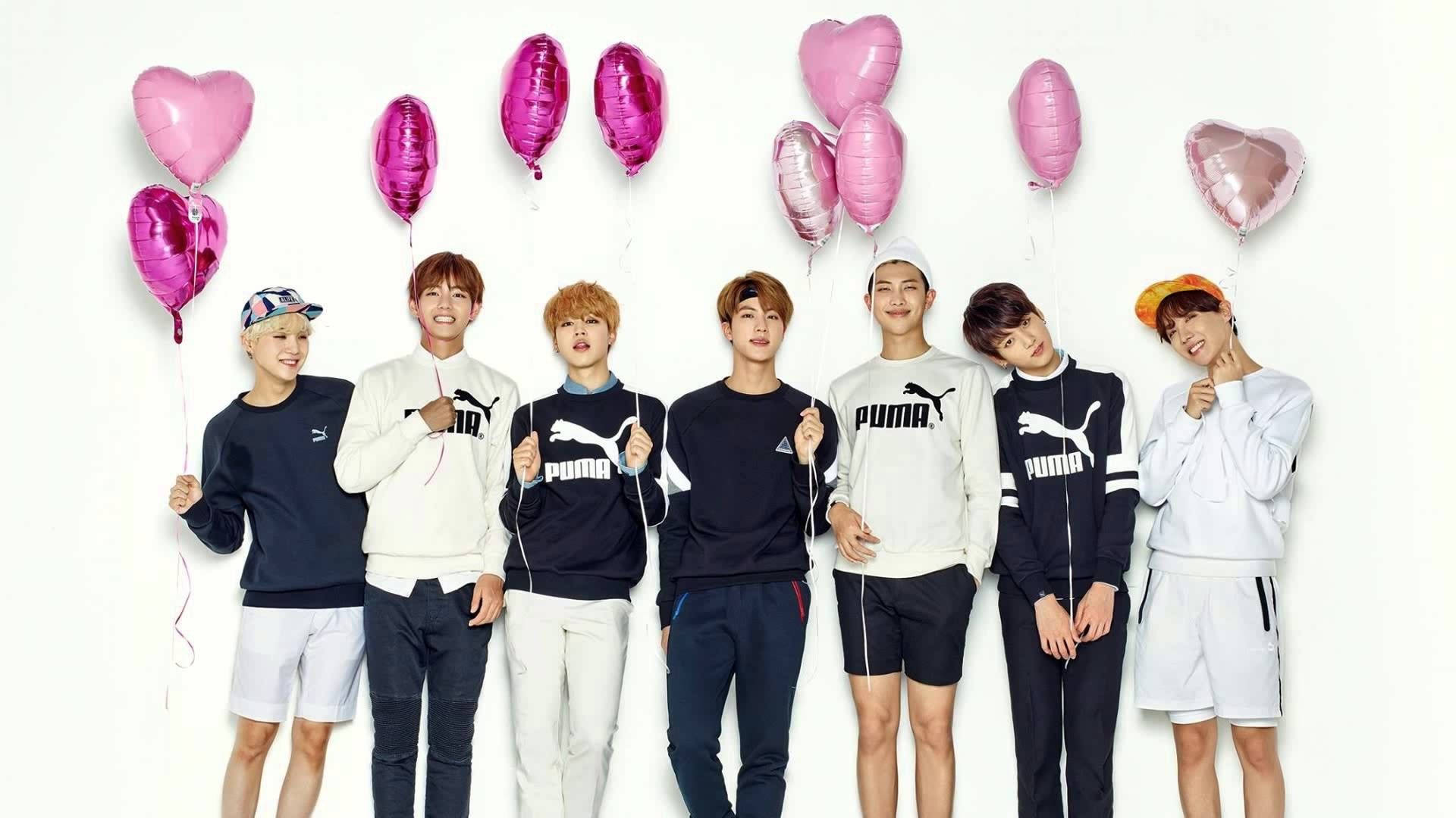 'BTS - 우리와 함께 즐거운 시간을 보내요!' 배경화면