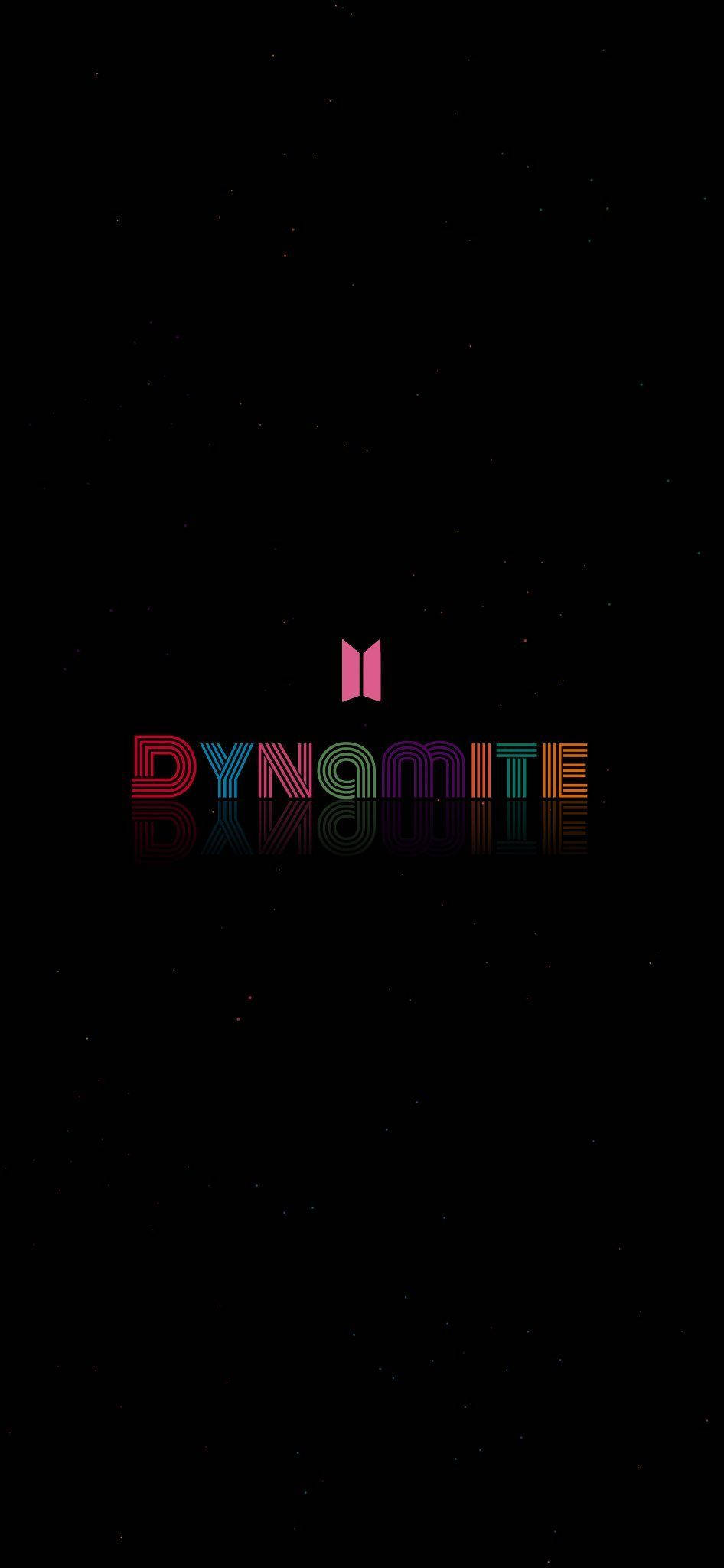 심플 블랙 BTS 다이너마이트 로고 배경화면