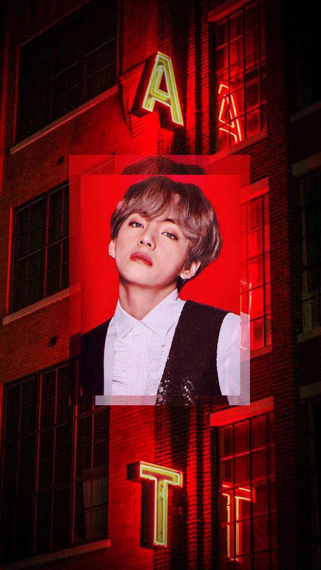BTS 김태형 레드 감성 아이폰 배경화면