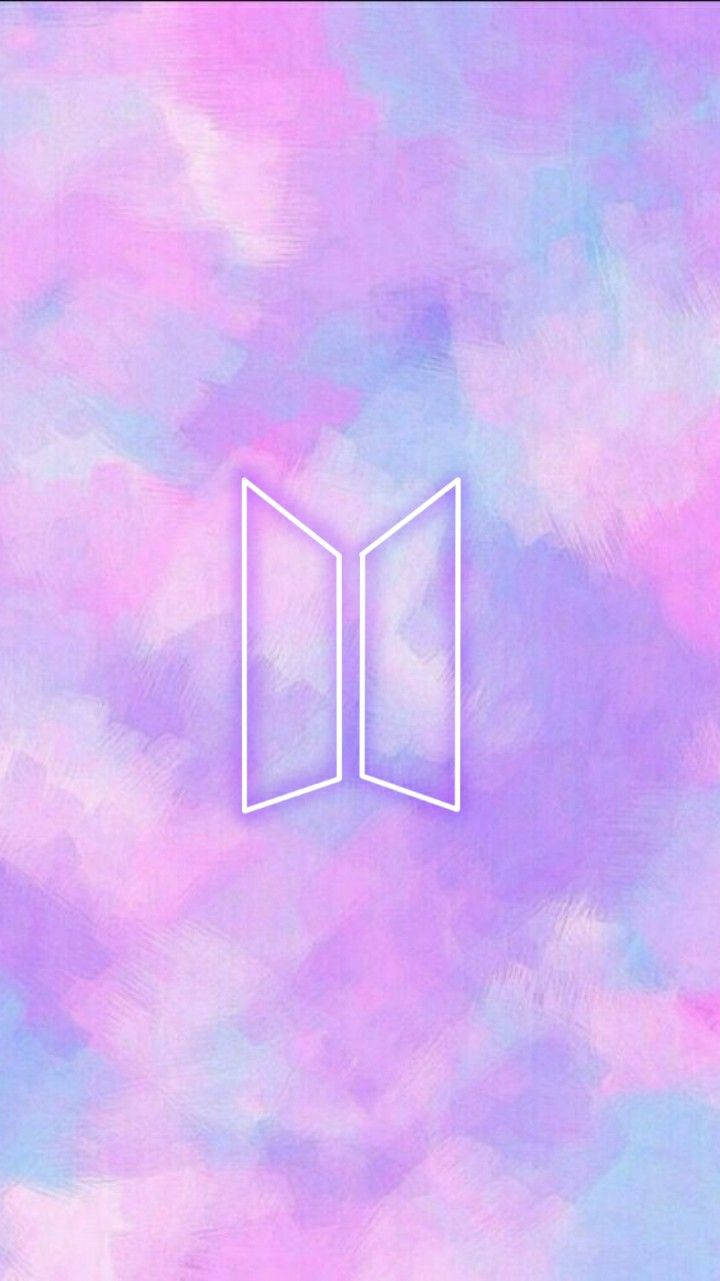 파스텔 BTS 로고 배경화면