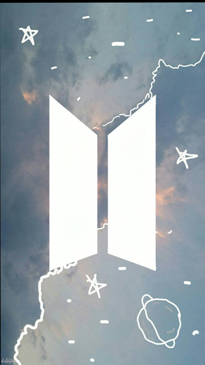 귀여운 BTS 로고 그래픽 배경화면