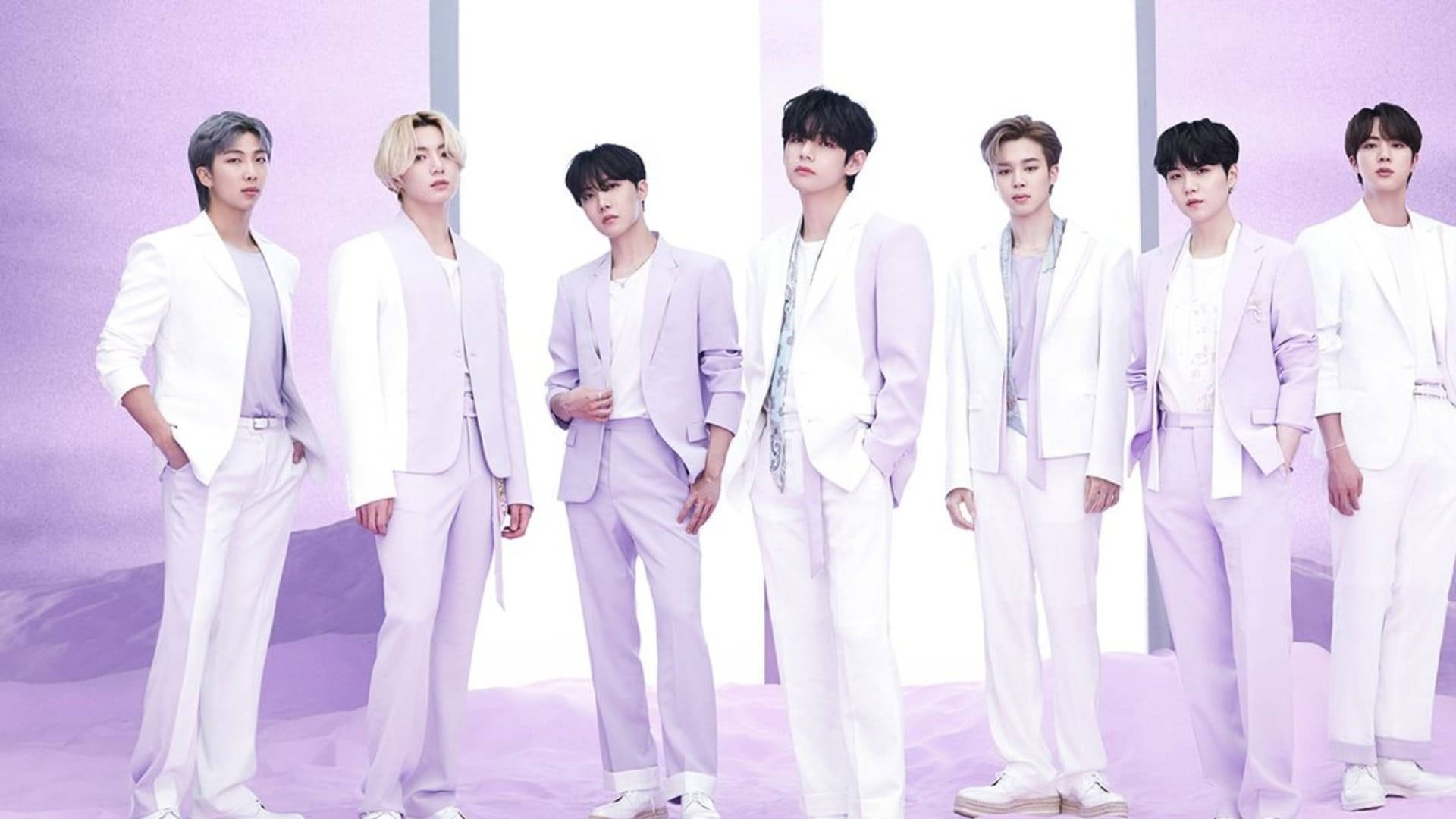 BTS K-Pop 파스텔 퍼플 배경화면