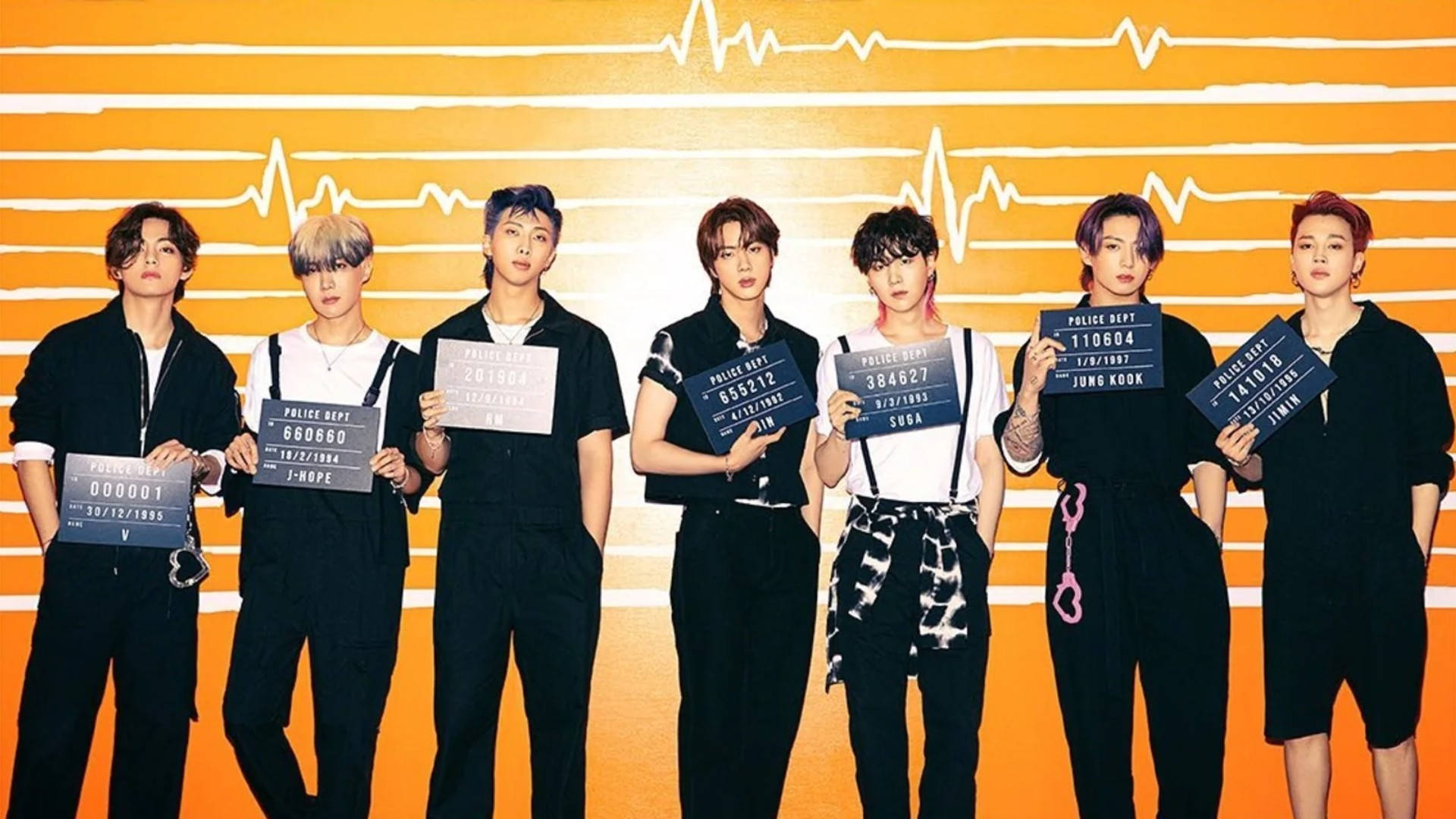 BTS 머그샷 라인업 데스크탑 배경화면