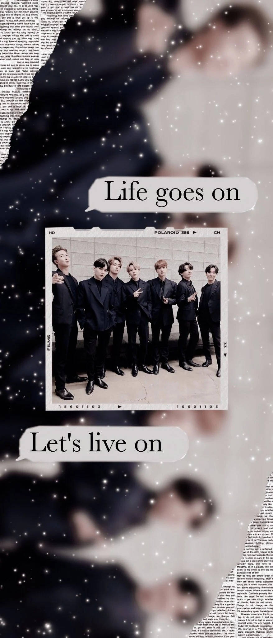 BTS Life Goes On 말풍선 배경화면
