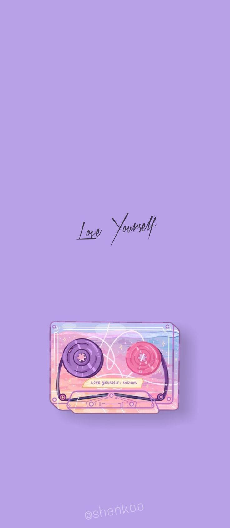 BTS 감성 Love Yourself 카세트 테이프 배경화면