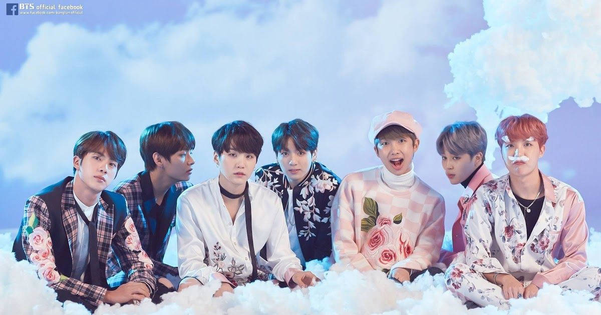 클라우드 BTS 단체 사진 배경화면