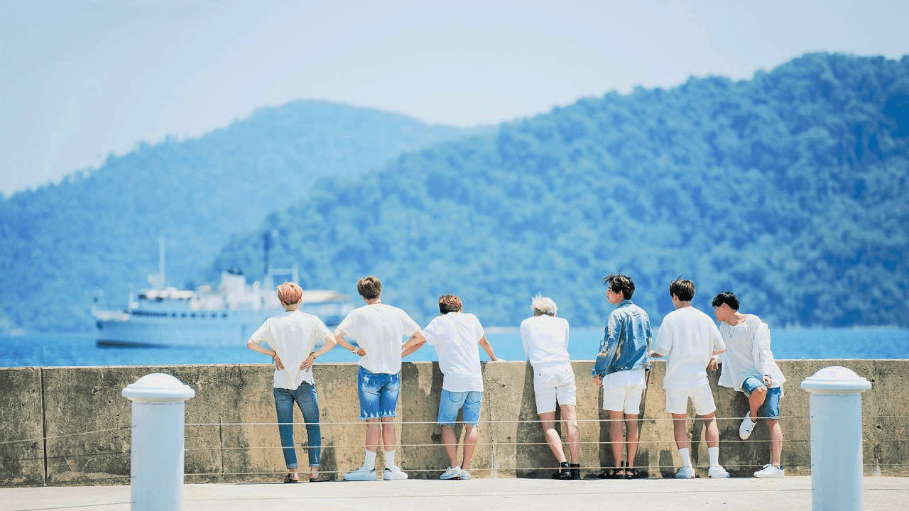 BTS 데스크톱 바다 바라보기 배경화면