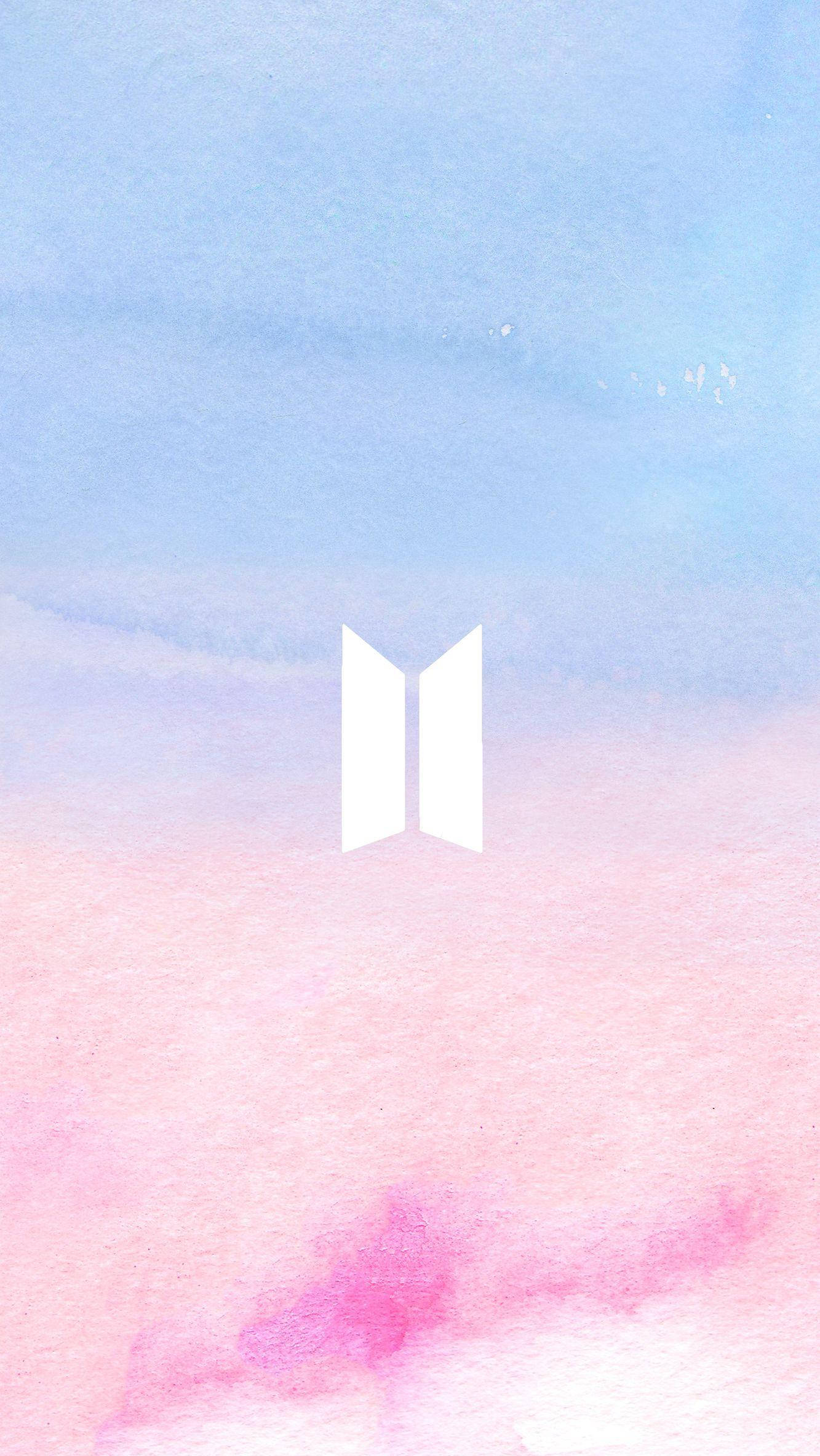 BTS 로고 파스텔 배경화면