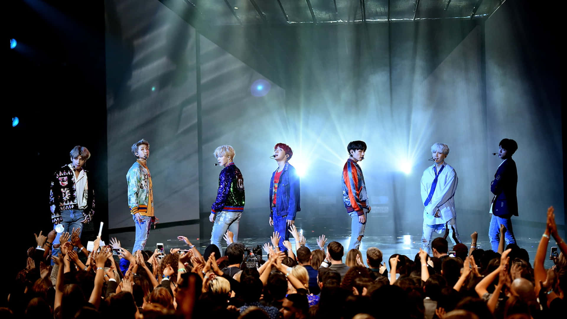 BTS 한국 보이밴드 콘서트 무대 배경 배경화면