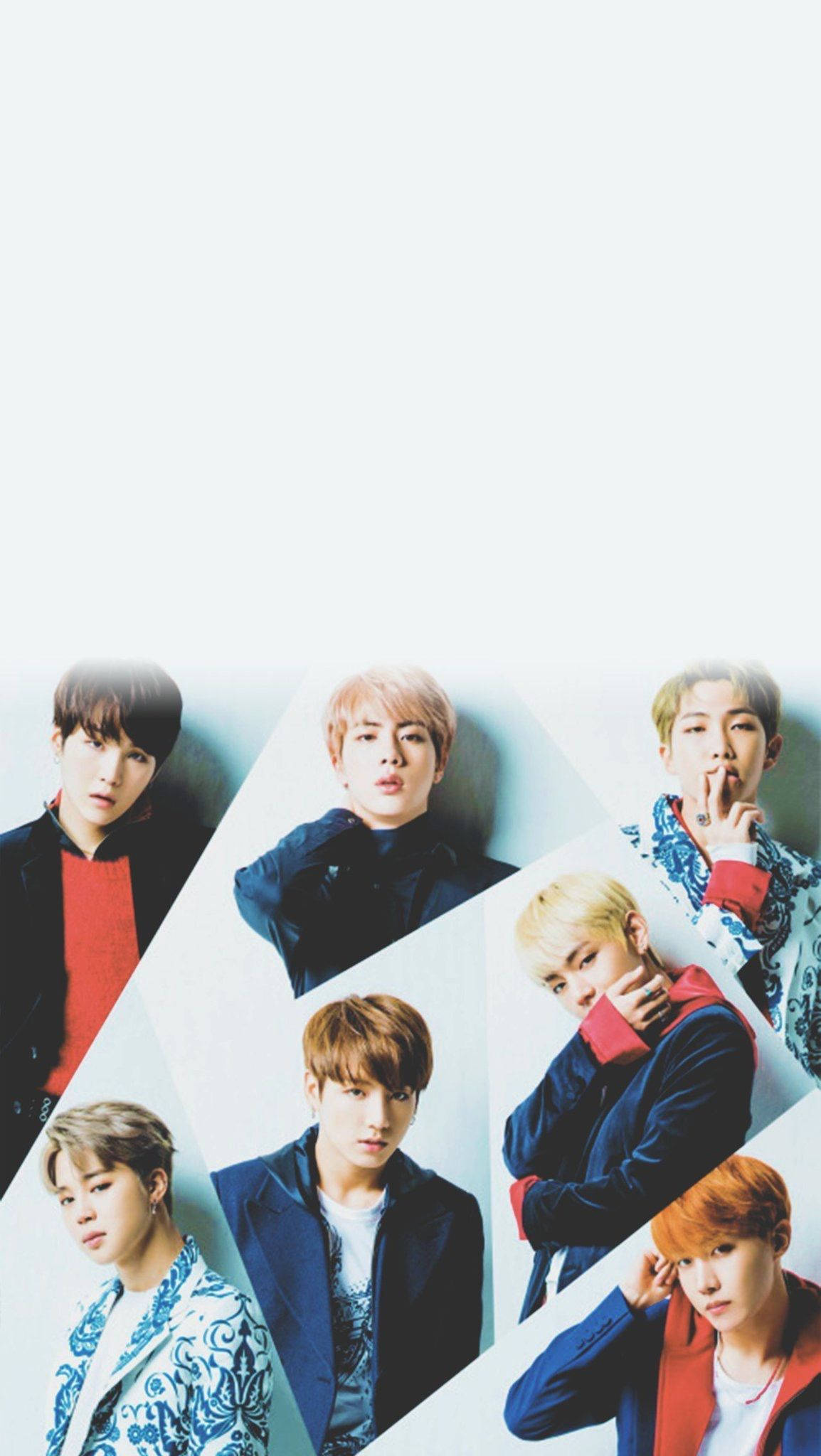 아름다운 BTS 폰 잠금화면 콜라주 배경화면
