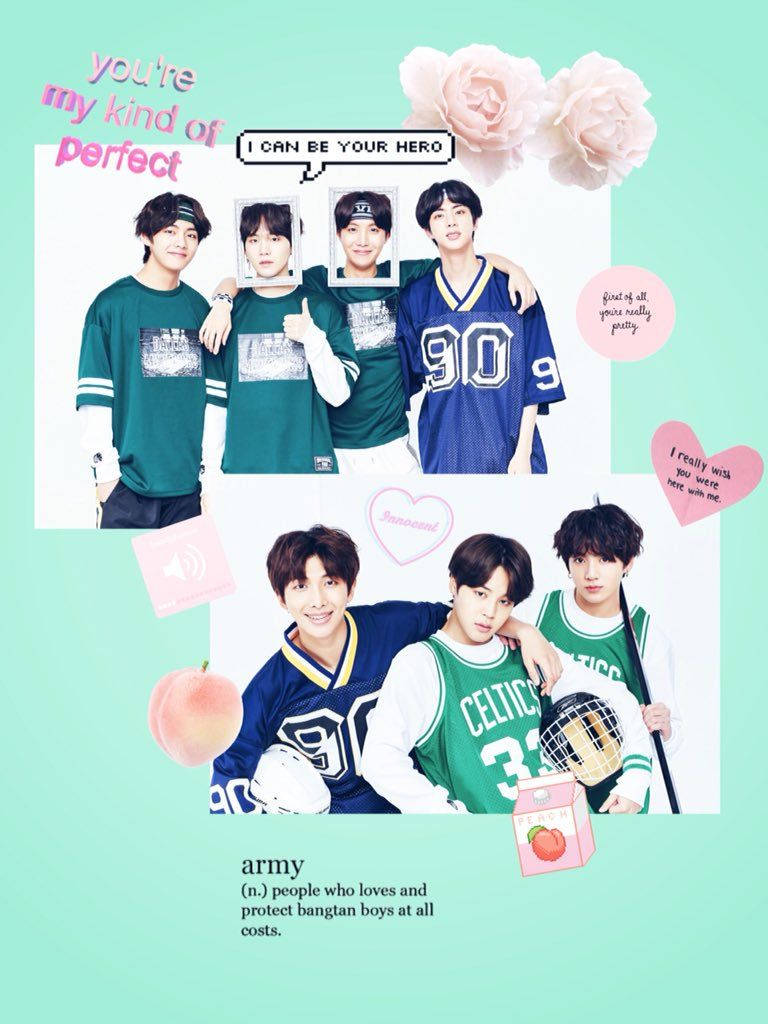 에스테틱 BTS VSCO 콜라주 배경화면