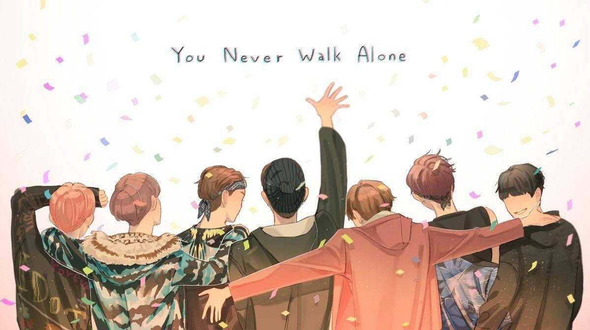 BTS 애니메이션 You Never Walk Alone 노트북 배경화면