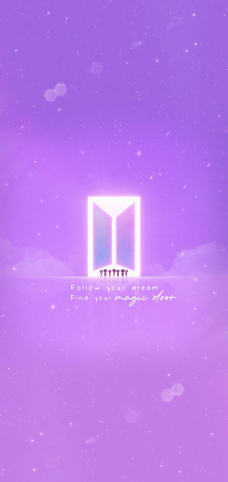 보라색 미학 폰 BTS 타이니탄 배경화면
