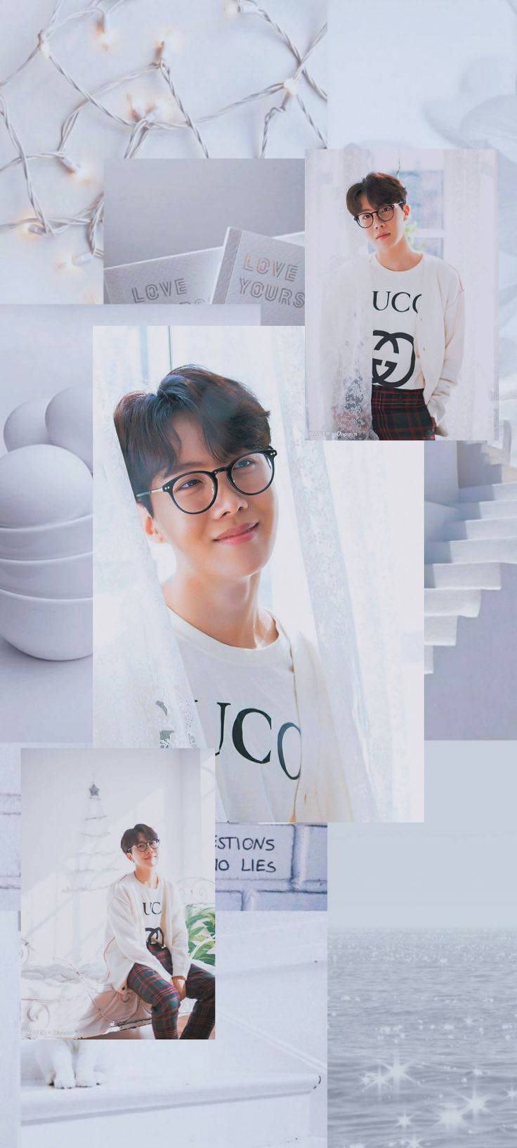 BTS 감성 지홉 화이트 배경화면
