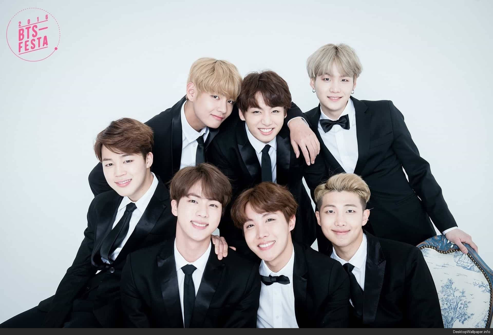BTS 검은 정장 2020 — 방탄소년단 단체 사진 배경화면