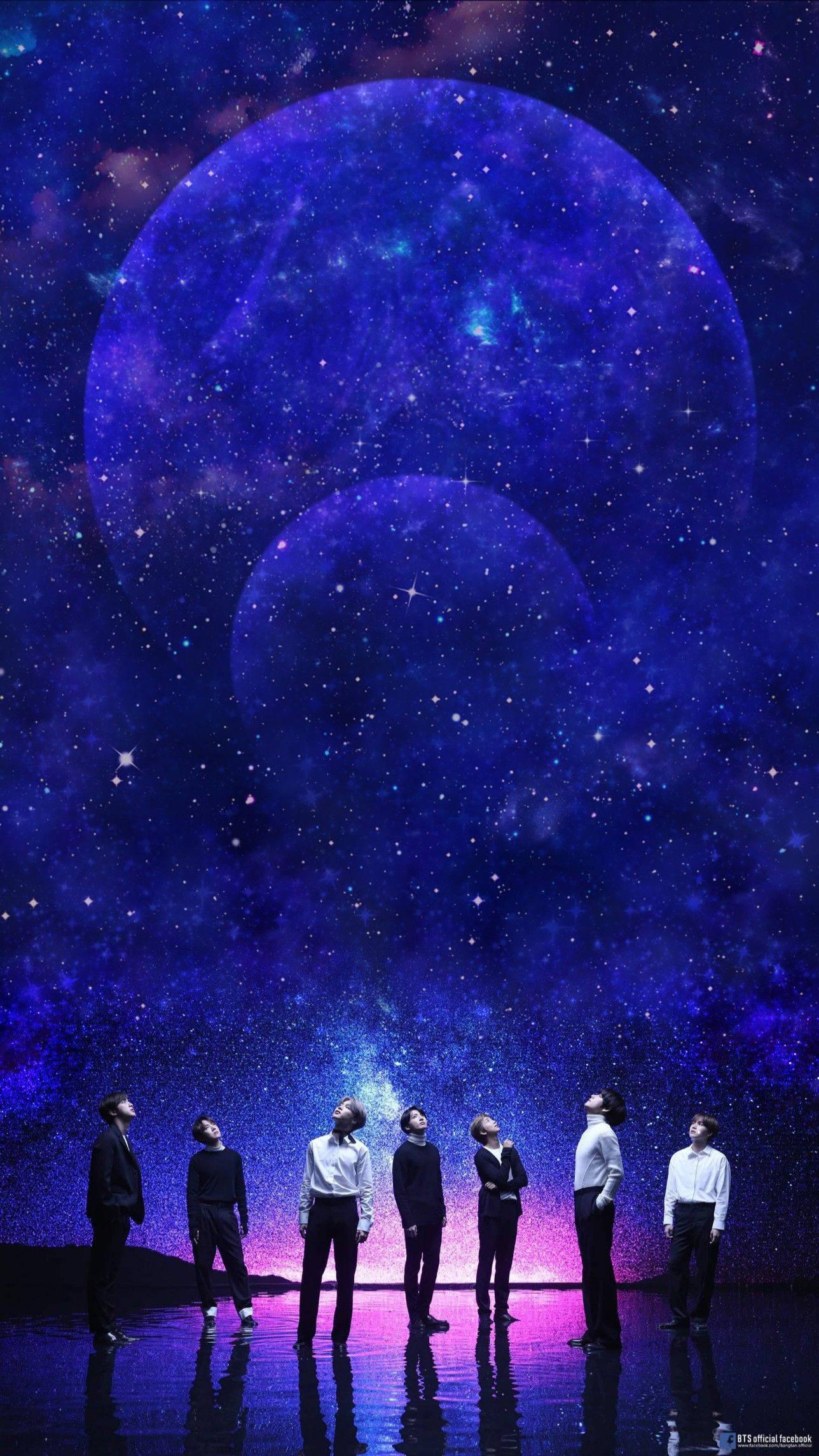 BTS 반짝이는 파스텔 퍼플 배경화면