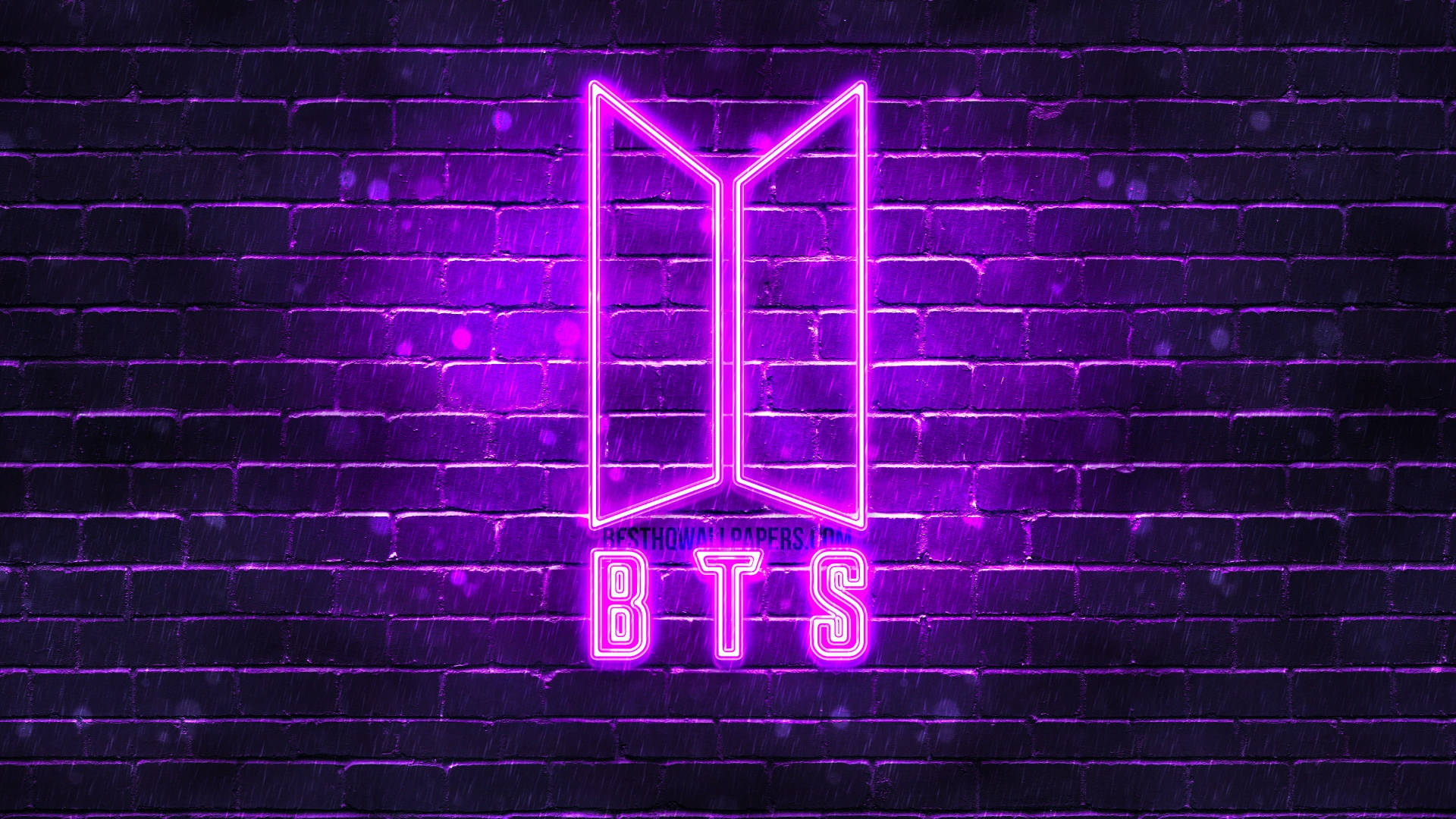 BTS 보라색 벽돌 감성 배경화면