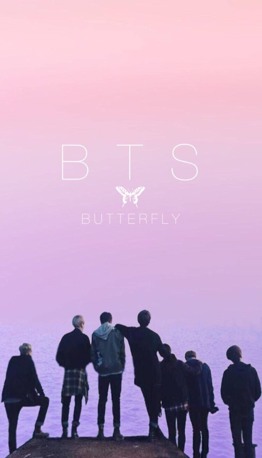 BTS 애니메이션 나비 배경화면