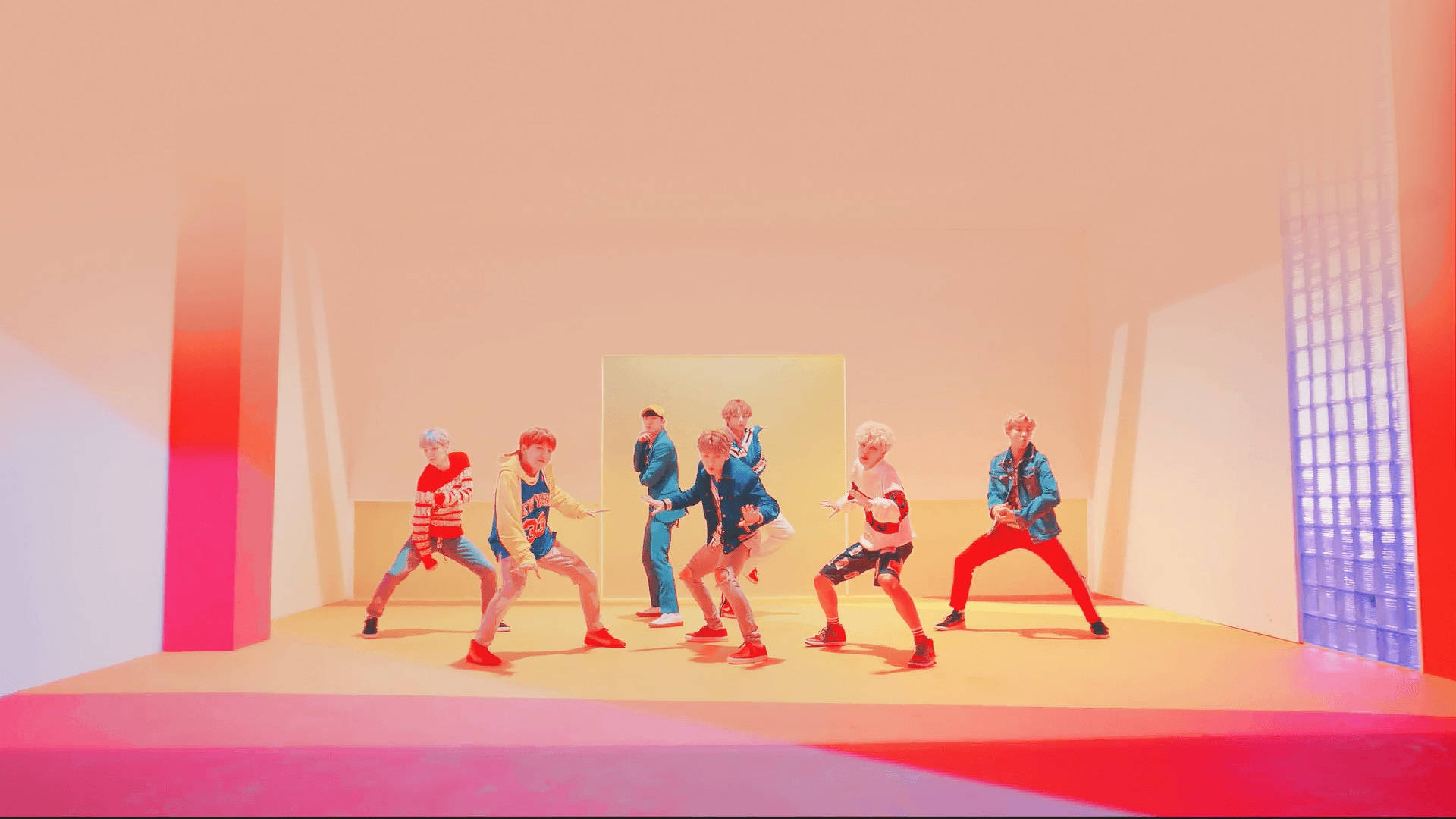 BTS 핑크 방 데스크탑 배경화면