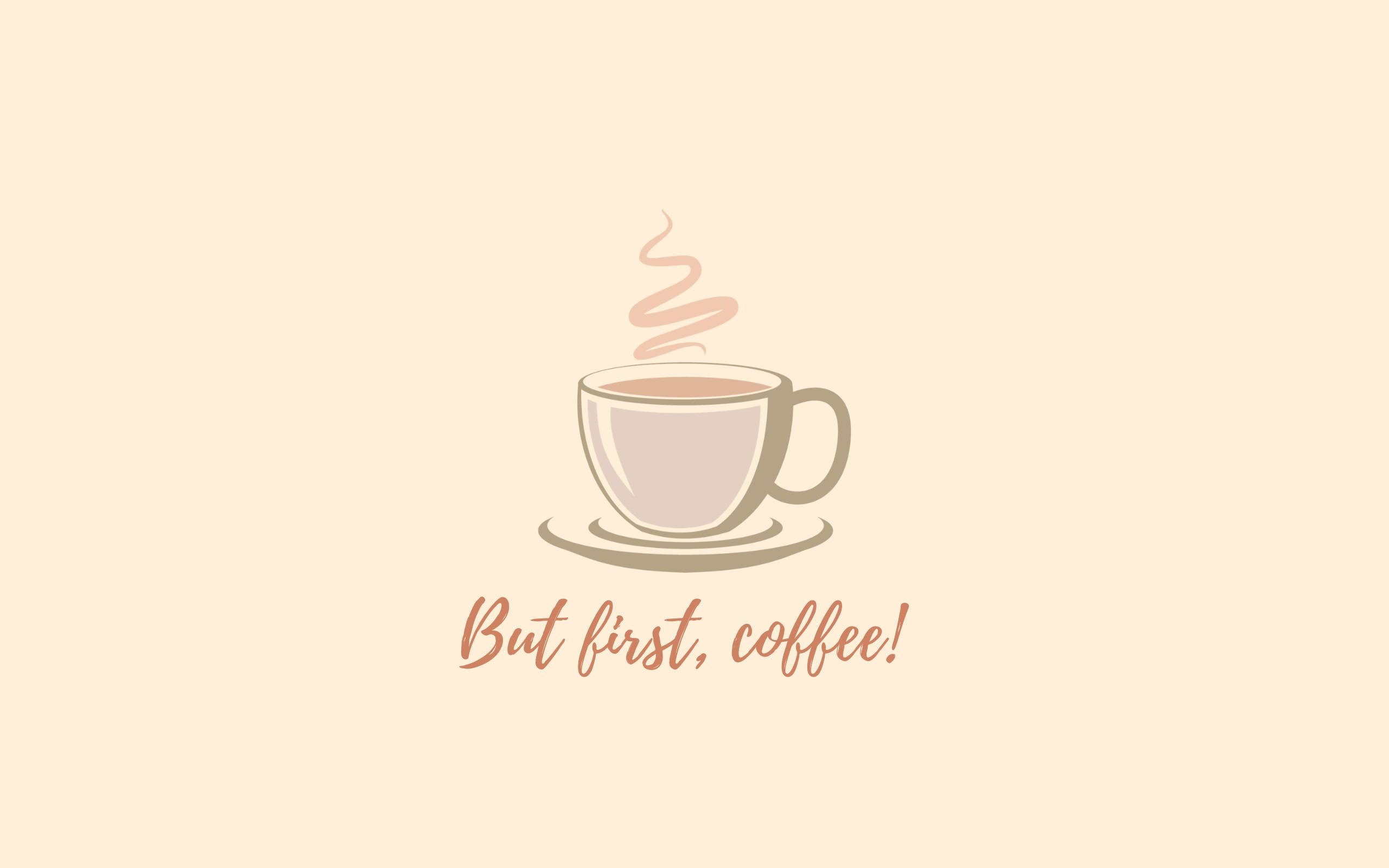 차분한 감성의 But First Coffee 컴퓨터 배경화면