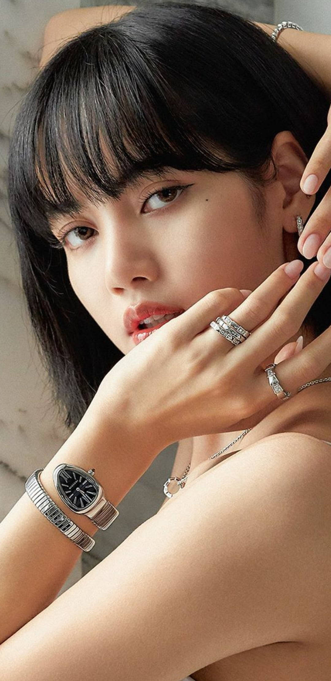 우아한 BVLGARI 리사 블랙핑크 HD 배경화면