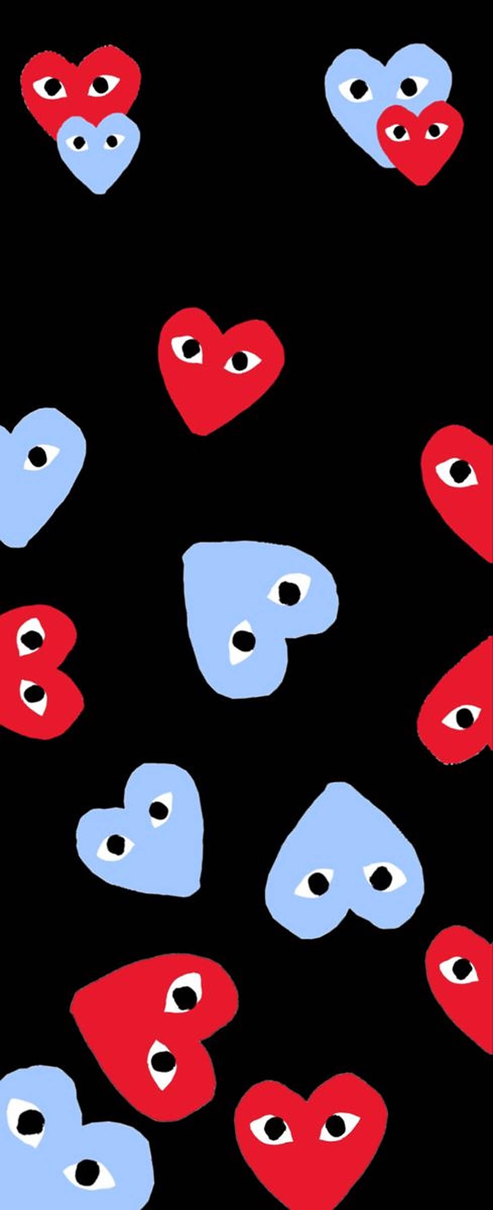 빨간색과 파란색 CDG 배경화면