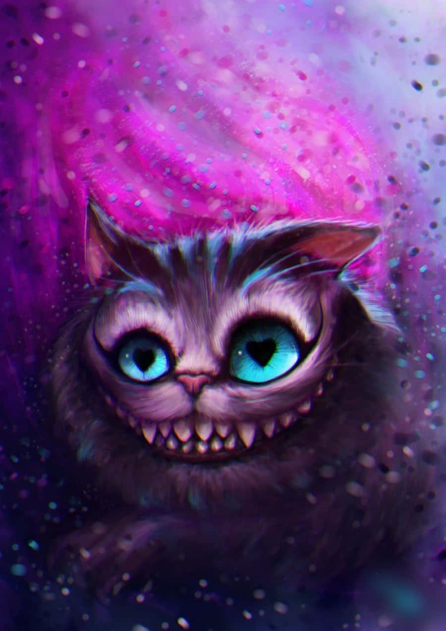 Cheshire Cat가 장난스럽게 웃는 이미지 배경화면