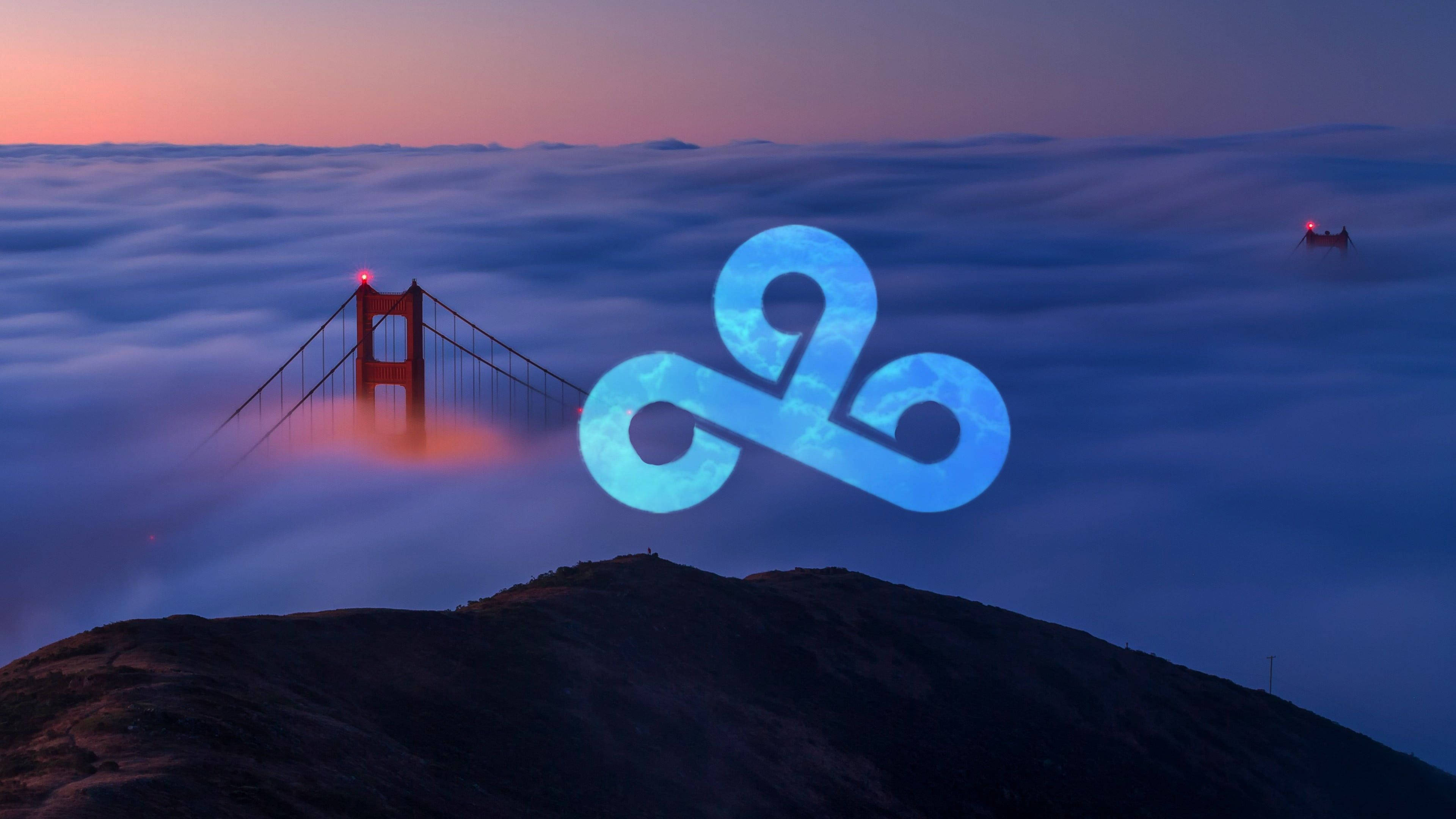 Cloud9 금문교 구름 로고 배경화면