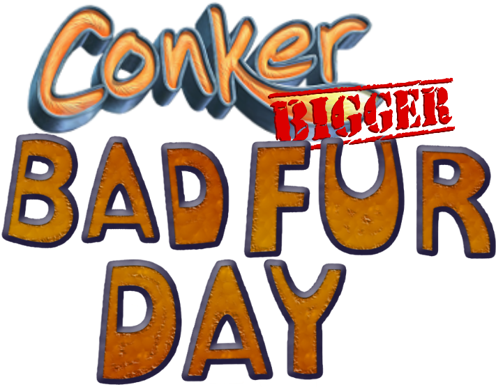 Conker Bad Fur Day 로고 배경화면