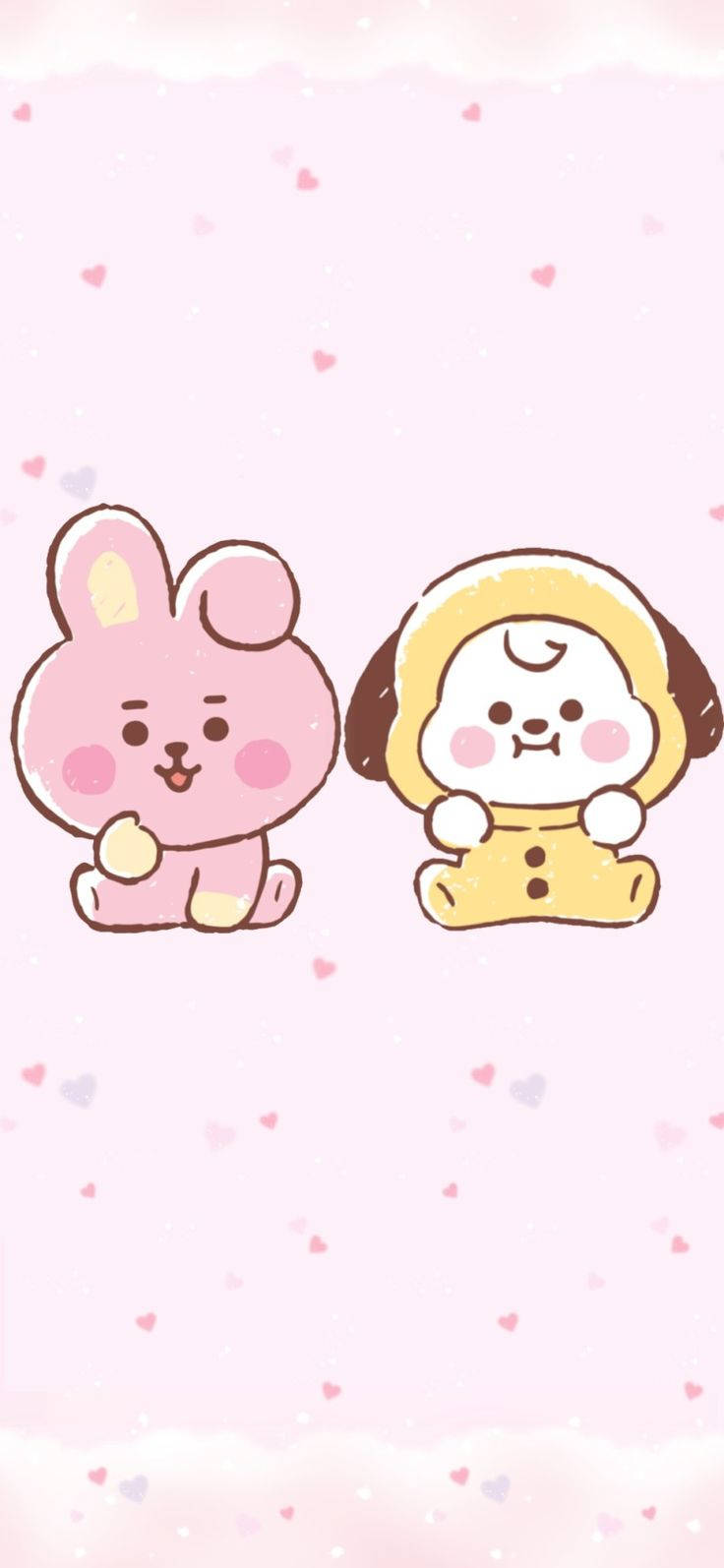 Cooky와 Chimmy 귀여운 아이폰 배경화면