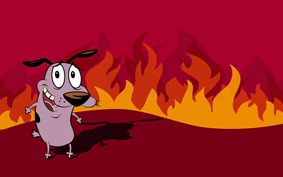 Courage The Cowardly Dog 4K 카툰 배경화면
