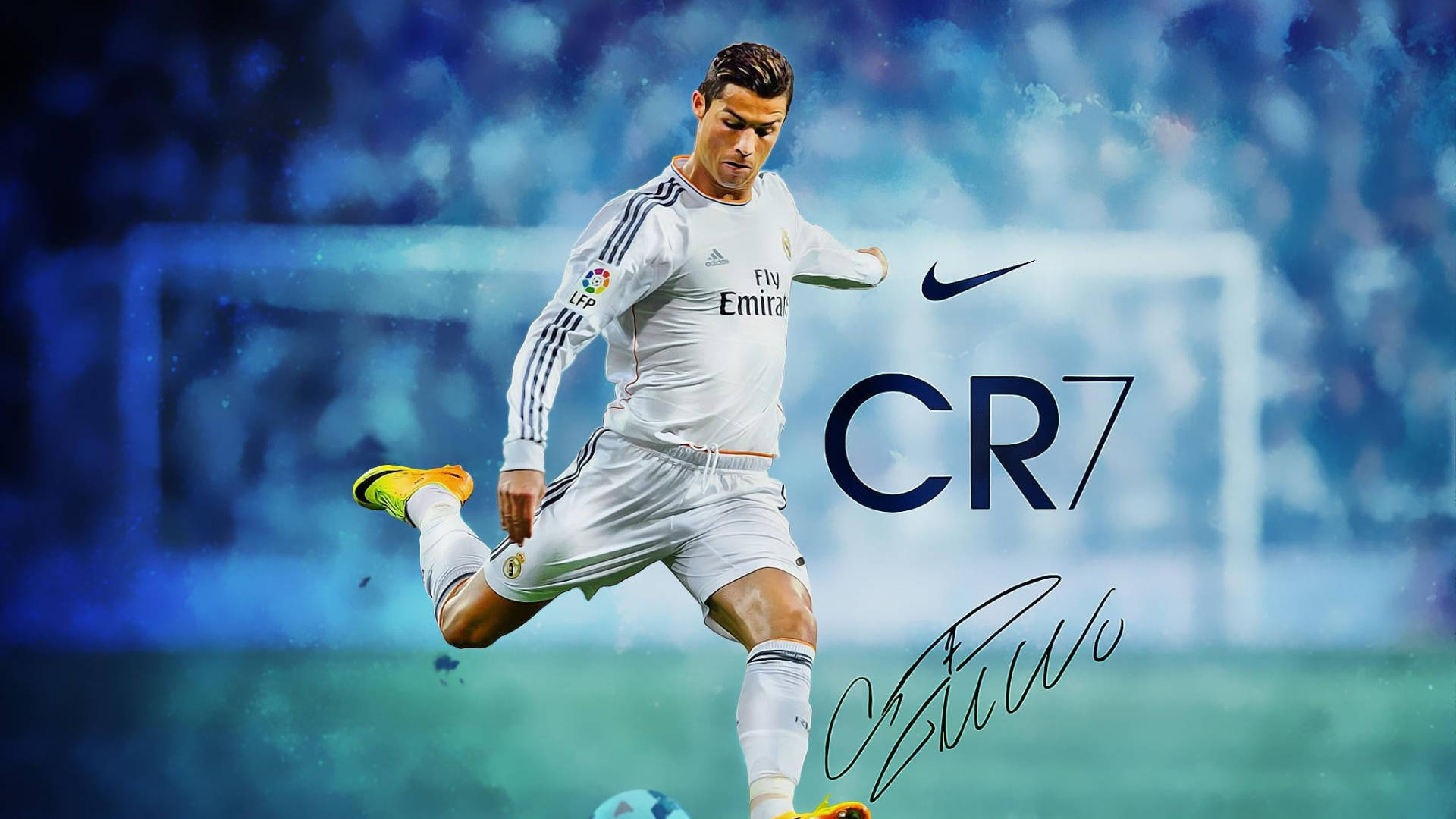 CR7 HD 추상 블루 배경 배경화면