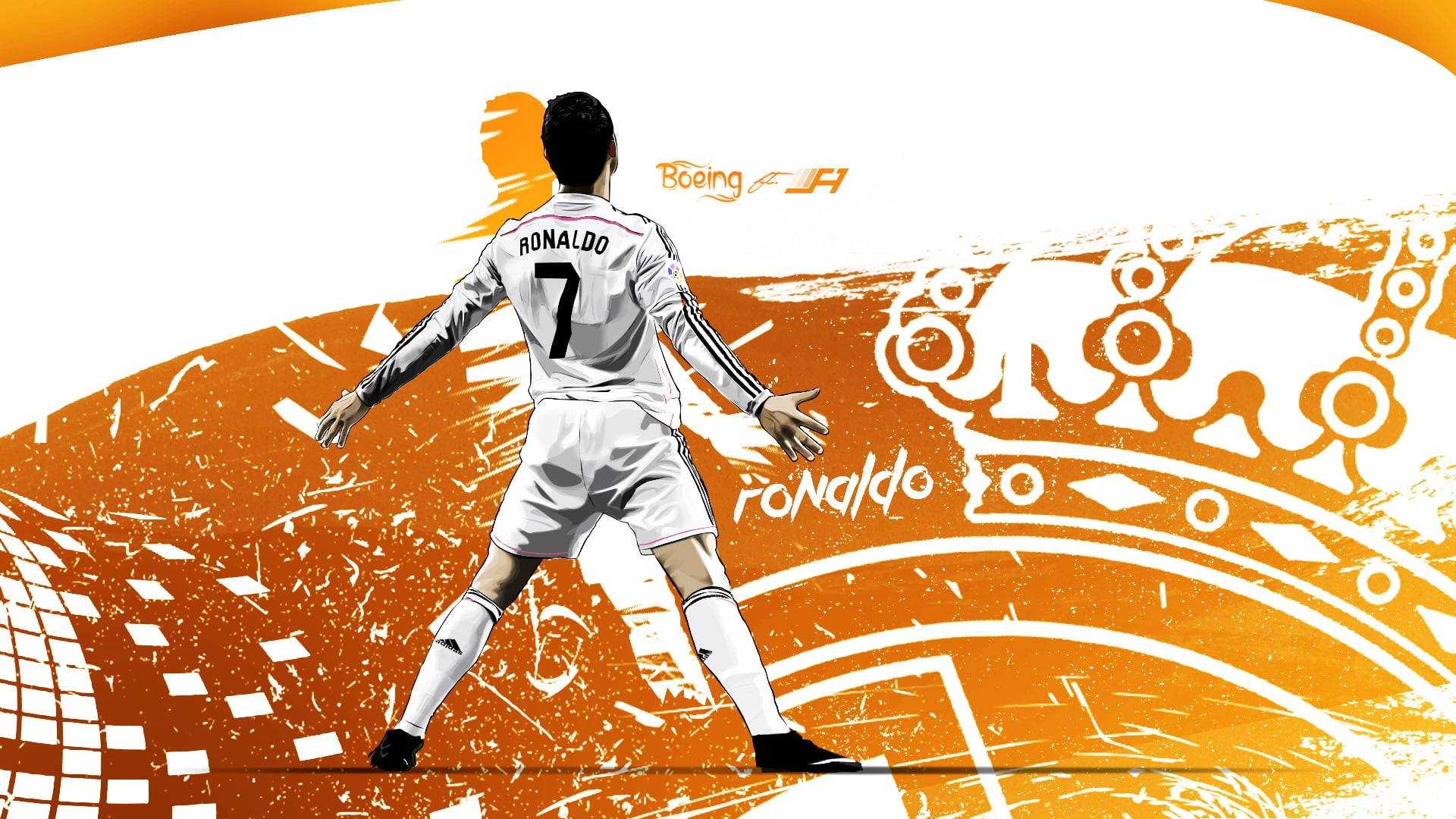 CR7 HD 오렌지 아트워크 배경화면