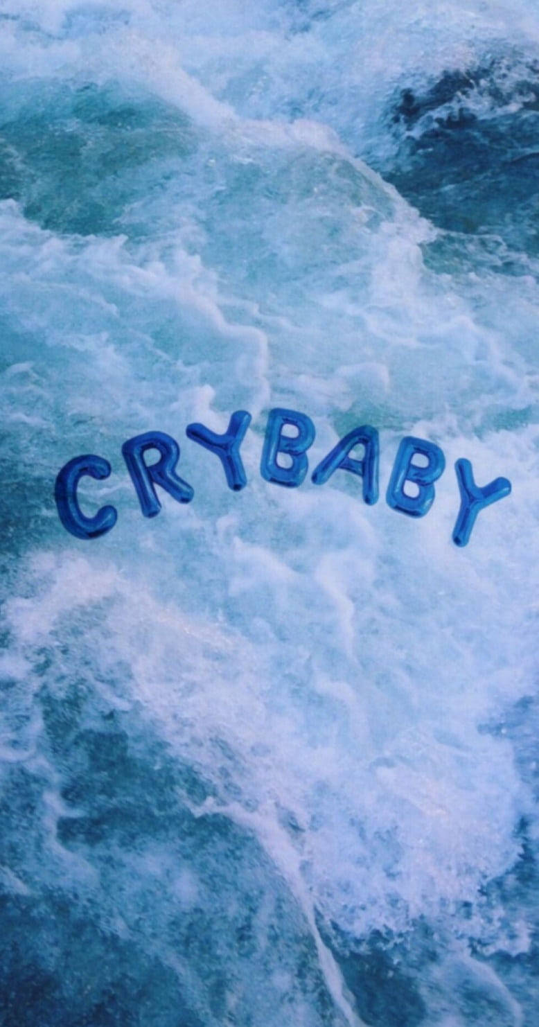 Crybaby 심플 블루 에스테틱 배경화면