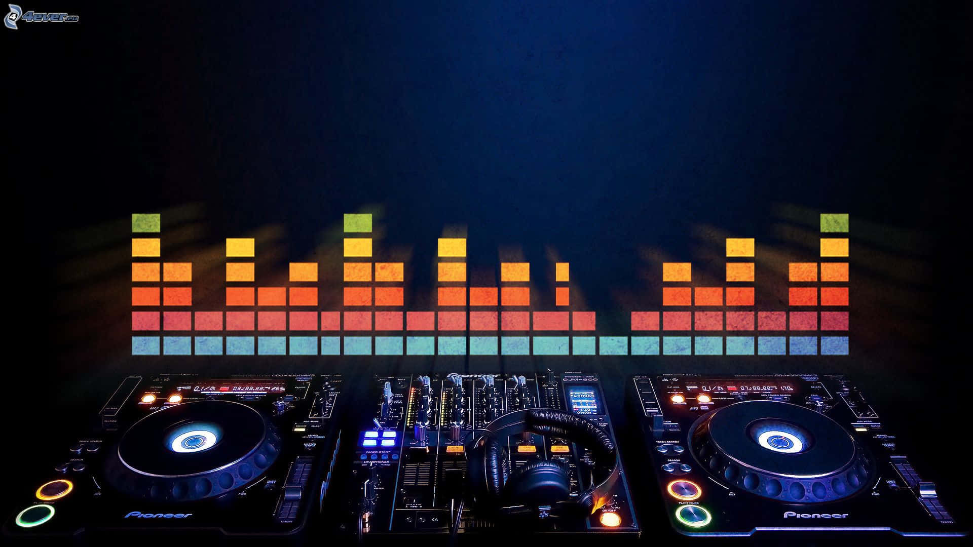DJ 세트 뮤직 이퀄라이저 사진 배경화면