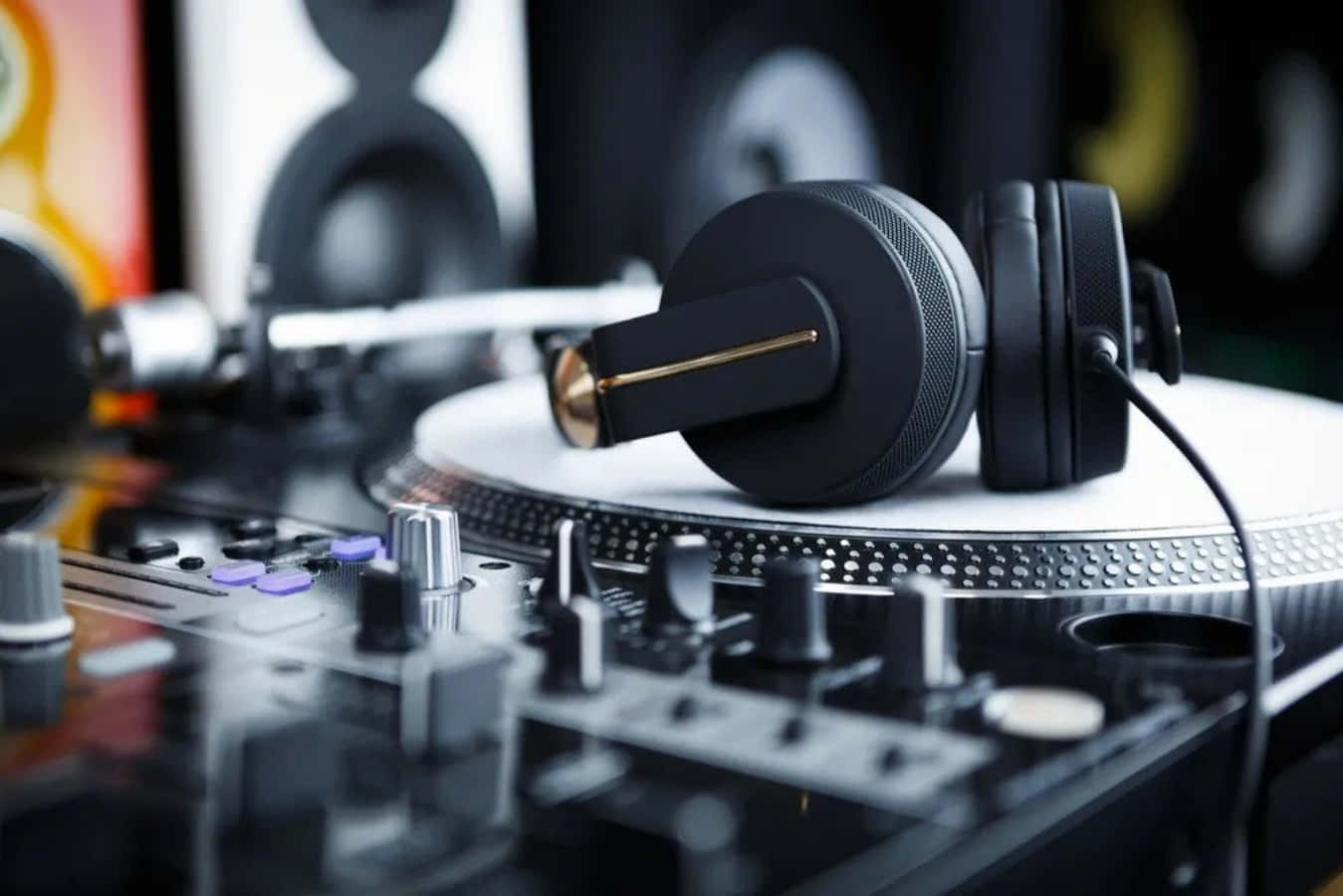 DJ 턴테이블 헤드폰 음악 사진 배경화면