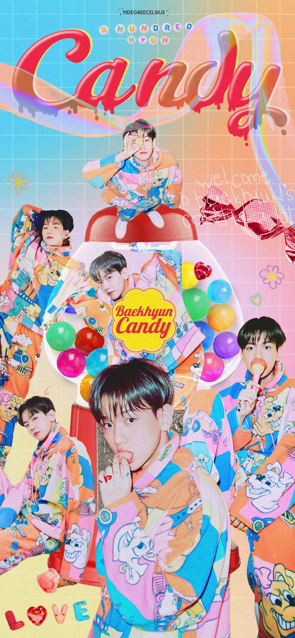 EXO 백현 Candy 배경화면