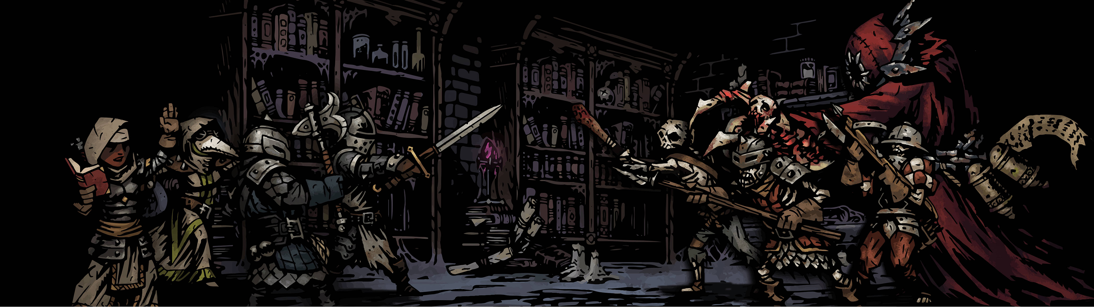 "Experience the Darkest Dungeon with a Dual Monitor Set Up" 배경화면