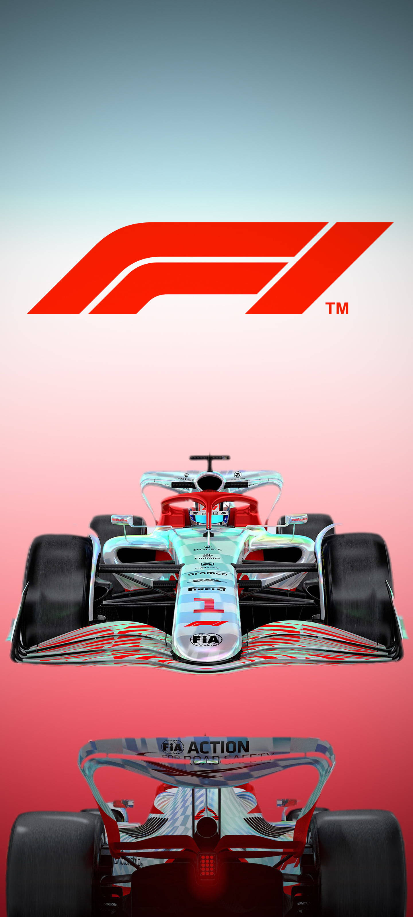 F1 로고 그라데이션 배경 아이폰 배경화면