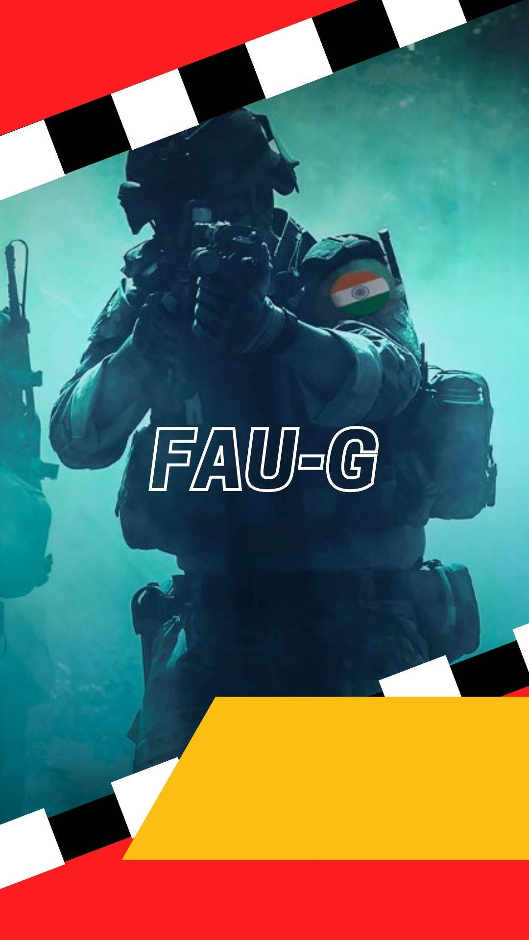 군인이 총을 조준하는 FAU-G 컬러풀 배경화면