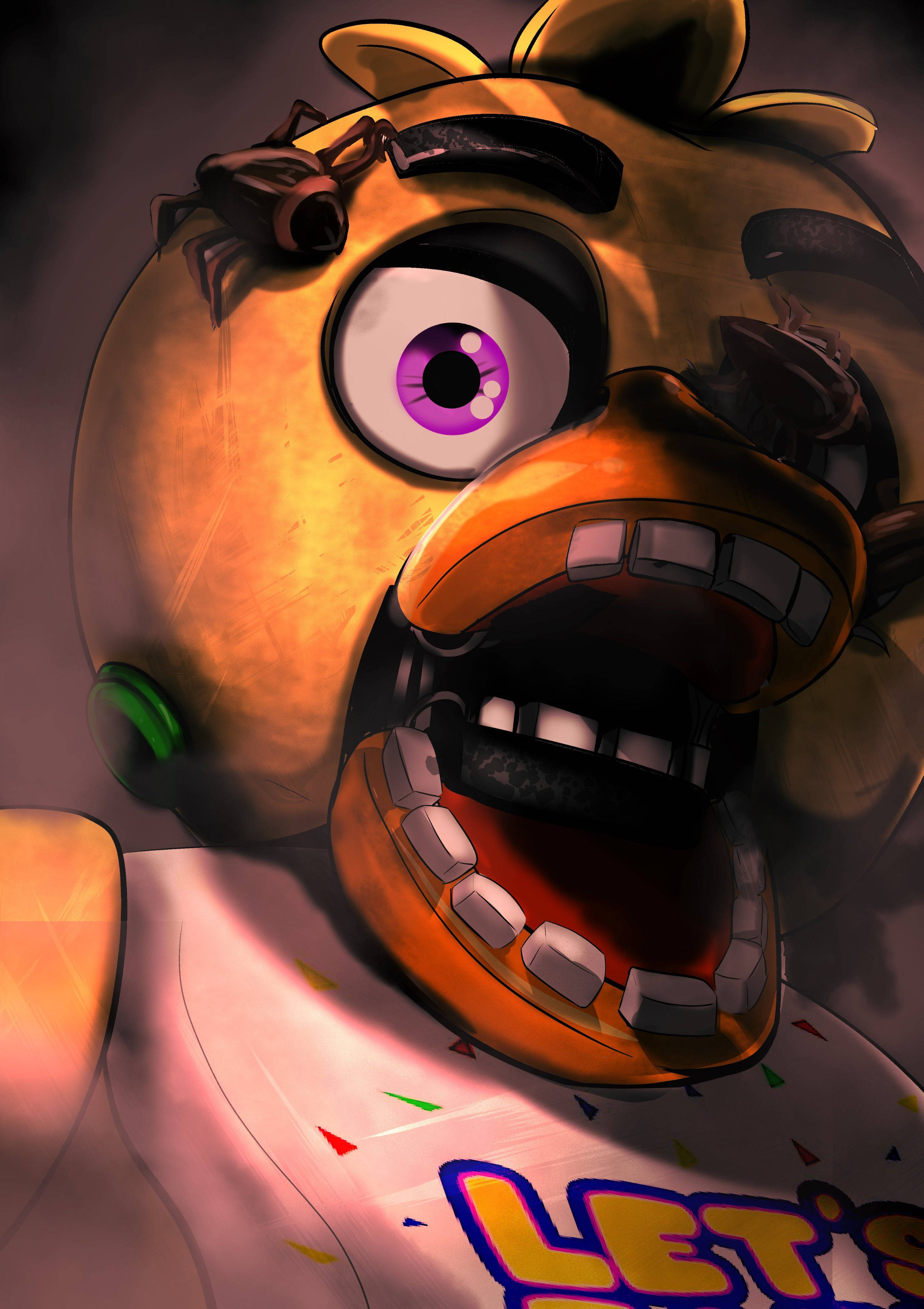 FNAF 치카 디지털 아트 배경화면