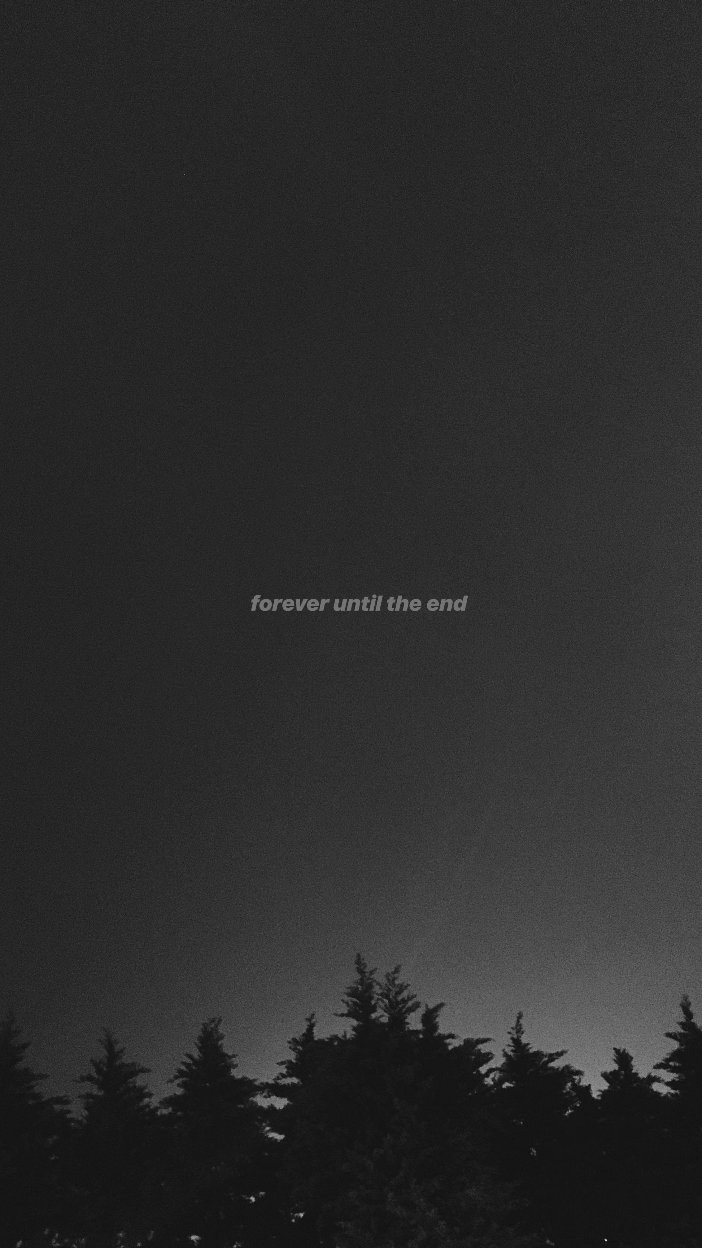 Forever Quote 다크 그레이 아이폰 — 감성적인 명언 배경화면
