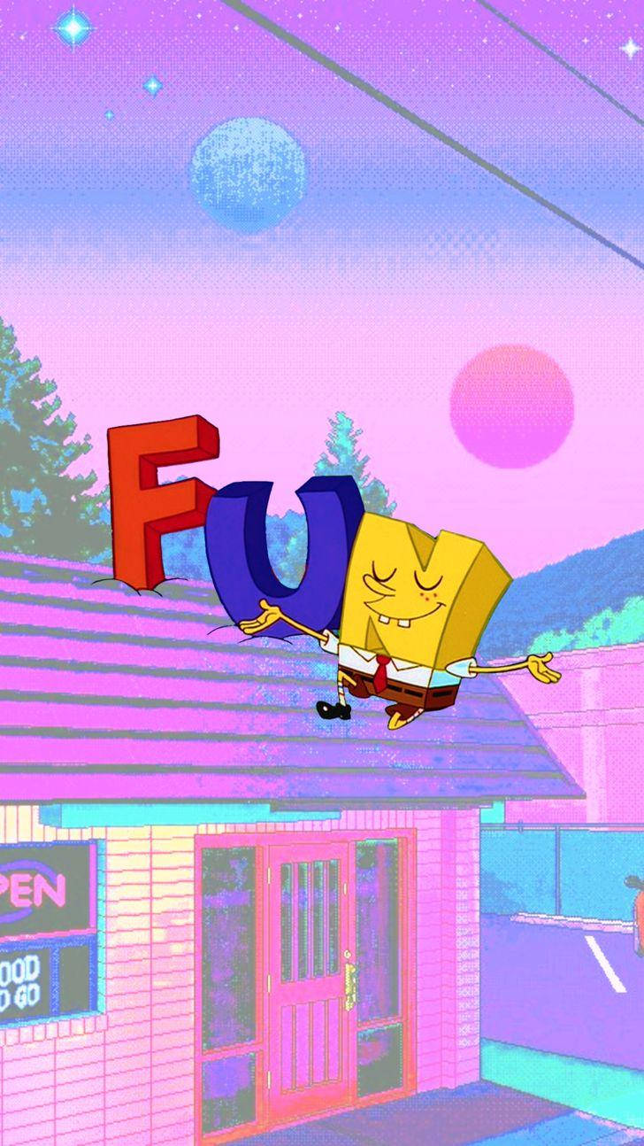 아이폰 핑크 감성 FUN 배경화면