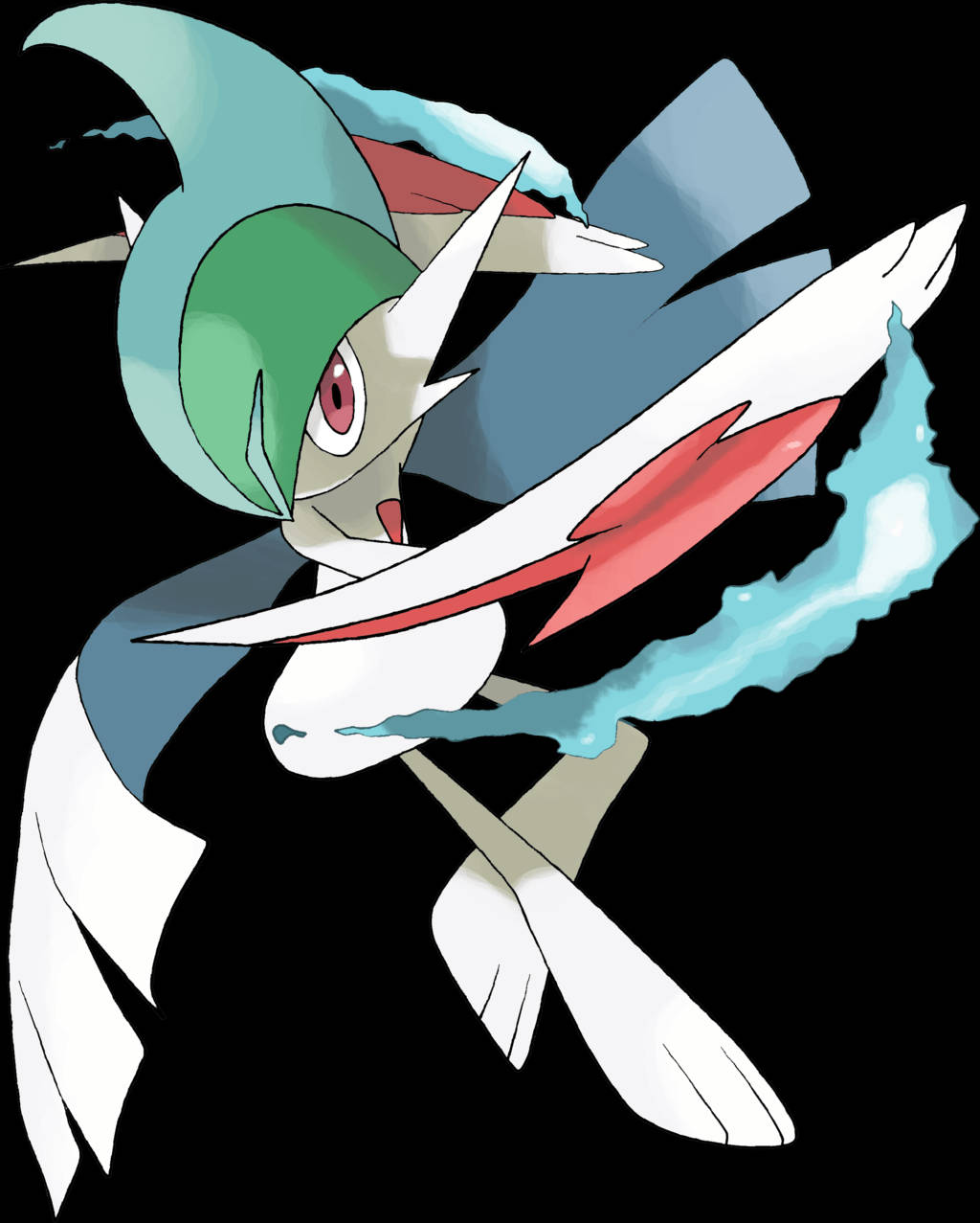 Gallade, 검 블레이드 포켓몬의 전투 자세 배경화면
